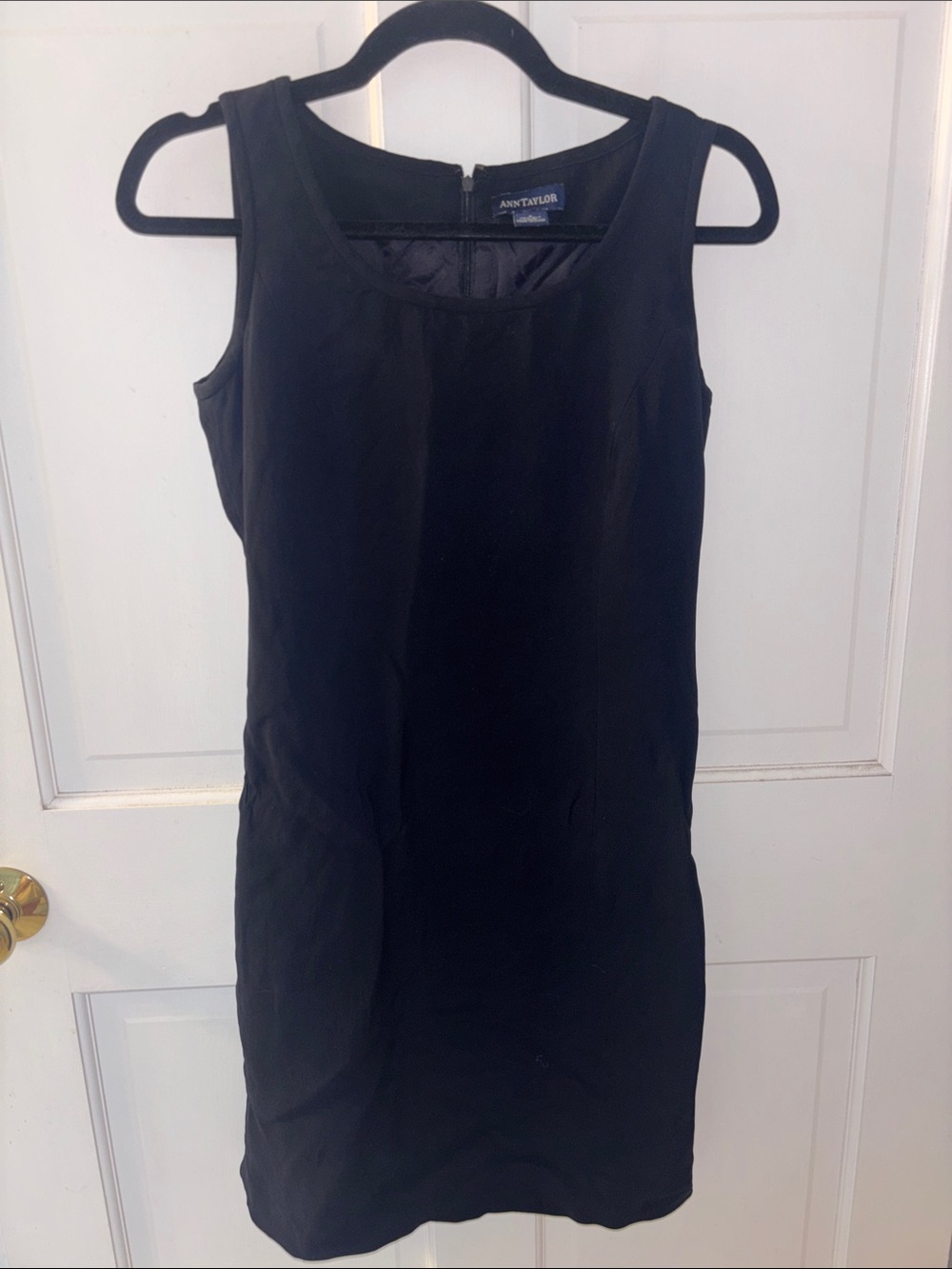 Ann Taylor Black Sleeveless Sheath Dress